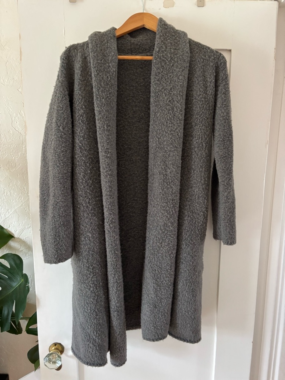 Kindred Bravely Chloe Cozy Open-Front Gray Cardigan